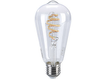 Luminea Home Control LED-Filament-Lampe E27, CCT, 4,5W (ersetzt 35W), ZigBee-kompatibel