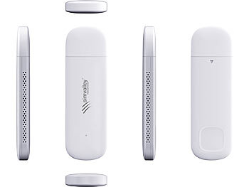 simvalley Mobile 4G/LTE-Surfstick, bis 150 Mbit/s, für bis zu 8 Nutzer, App-Verwaltung