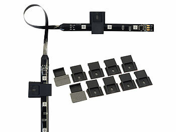 Luminea Home Control HDMI-TV-Sync-Box für Ambiente-Licht, RGB-IC-LEDs, 4K UHD, WLAN, 55–65"