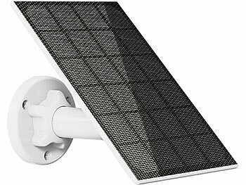 revolt 4er Universal Solarpanel für Akku IP Kameras mit USB Typ C Port, 3W