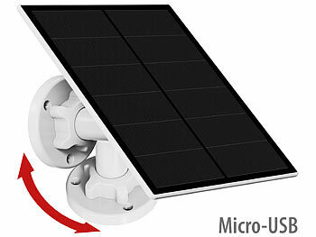 revolt Solarpanel für Akku-IP-Kameras mit Micro-USB, Versandrückläufer