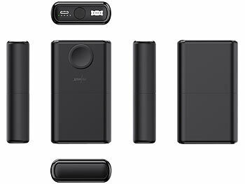 revolt 4er-Set 3in1-Wireless-Powerbank für iPhone & AppleWatch, USB-C PD