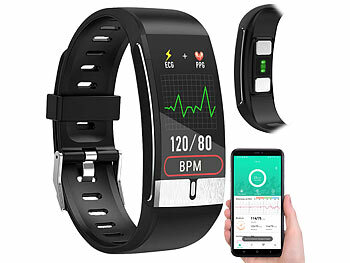 newgen medicals Fitness-Armband mit EKG-, Herzfrequenz-Anzeige, Versandrückläufer