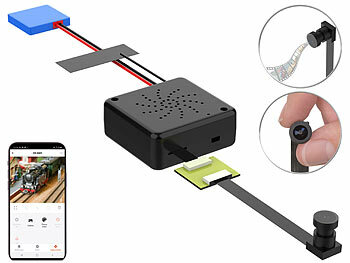 Somikon 2er-Set Mobile 4G-Micro-Akku-Kameras, Full-HD, Bewegungserkennung, App