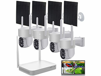 Überwachung Outdoor Video Nachtsicht Akku Solar aussen Festplatte Kabelloser Kabelloses Internet