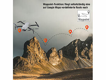 Faltbarer GPS-Quadrocopter mit 4K-Kamera, Follow-Me-Funktion und App Helicopter