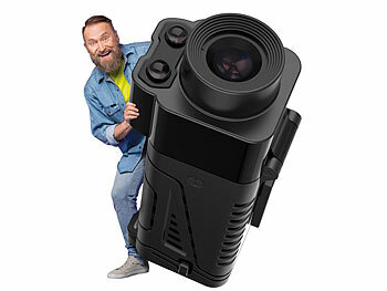 Somikon WLAN-Micro-Kamera, Full HD, 90° neigbar, Powerbank, Versandrückläufer