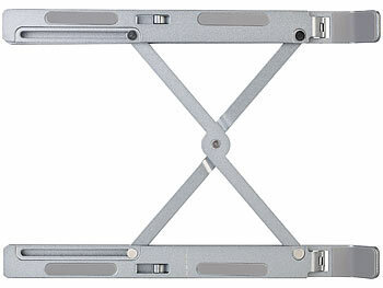 PEARL 2er-Set Portabler Alu-Notebook-Ständer bis 39,5 cm (15,6"), 6 Winkel