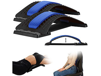 Rückendehner: PEARL sports 2er-Set Rückenstrecker und -Dehner mit Massage-Noppen, 4 Höhen
