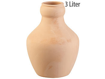Terracotta Wasserspender: Royal Gardineer Terracotta-Bewässerungskugel für Gartenbeete, 3 Liter, 15,5 x 25 cm