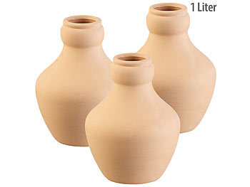 Bewässerungskugel: Royal Gardineer 3er-Set Terracotta-Bewässerungskugeln für Gartenbeete, 1 Liter
