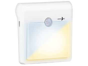 Lunartec Akku-LED-Nachtlicht, Bewegungs- & Lichtsensor, warmweiß/kaltweiß, 40lm