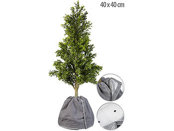 Winterschutz: Royal Gardineer Thermo-Topfschutz für Pflanzen, 40 x 40 cm, mit Drainage, anthrazit