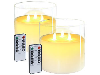 LED-Kerzen mit Timer im Glas