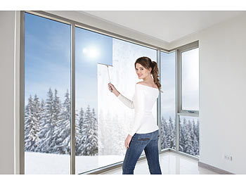 PEARL 2er-Set Fenster- & Duschabzieher 360°-Gelenkkopf, 27,5-cm-Silikonlippe
