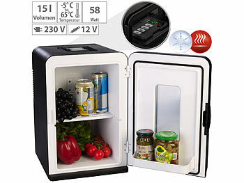 Kühlschrank klein: Sichler Mobiler Mini-Kühlschrank mit Wärm-Funktion, 14 l, für 12 / 230 Volt