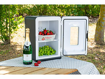 Sichler Mobiler Mini-Kühlschrank mit Wärm-Funktion, 14 l, für 12 / 230 Volt