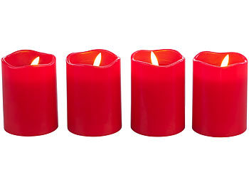 Britesta Adventskranz mit rotem Schmuck, inkl. LED-Kerzen in rot
