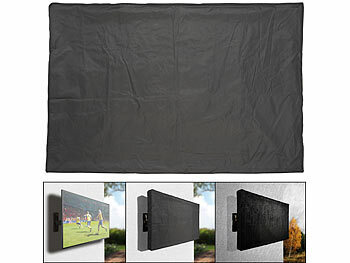 Displayschutz: infactory Outdoor-TV-Abdeckung, für Geräte mit 55" - 58", wetterfest, schwarz