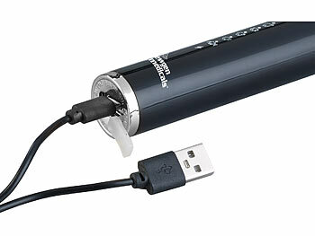 newgen medicals 2er-Set USB-Akku-Schallzahnbürste, 25.000 Hz, 5 Modi, Netztasche, IPX7