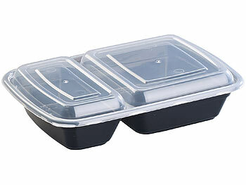 Rosenstein & Söhne 40er-Set Lebensmittel-Boxen mit 2 Fächern und Deckeln, 700 ml