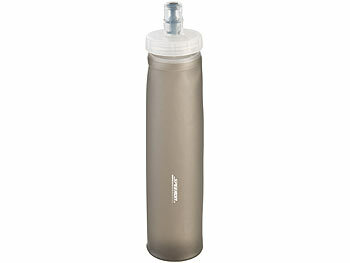 Speeron Faltbare Trinkflasche mit geradem Boden, BPA-frei, 500 ml, anthrazit