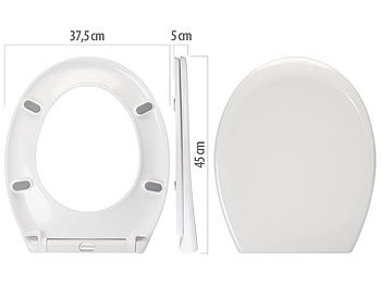 WC-Brille mit Soft-Close-Absenkautomatik Toilette WC-Sitz