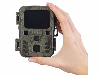 VisorTech Full-HD-Wildkamera mit PIR-Sensor, Nachtsicht, inkl. Akku-Solarpanel