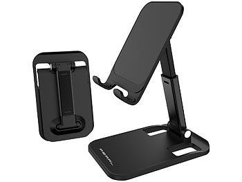 PEARL Faltbarer Universal-Aluminium Smartphone & Tablet-Ständer, verstellbar