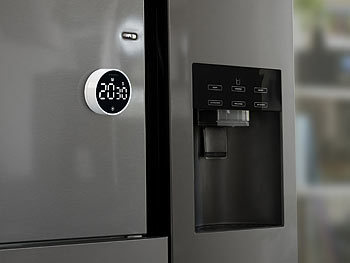 PEARL Digitaler Küchen-Timer mit Drehrad, LCD-Display & Magnethalter