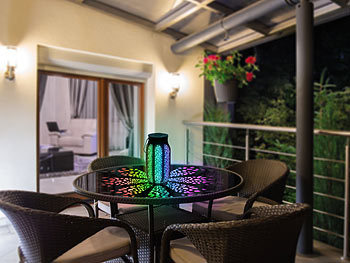 Dekorationen dekorative Lichtmuster Tische Hausgärten Solarbetriebene Dekors Wind Farbwechsel