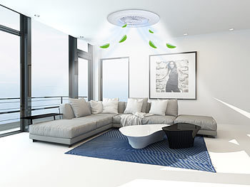 Deckenventilator mit LED-Lampe oder Fassung für zu Hause, Büro, Camper, Schlafzimmer, Wohnzimmer