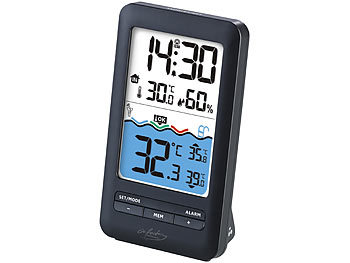 infactory Smartes WLAN-Teich- & Poolthermometer, Funk-Empfänger, App, IP67