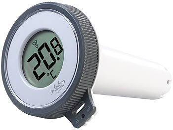 infactory Smartes WLAN-Teich- & Poolthermometer, Funk-Empfänger, App, IP67