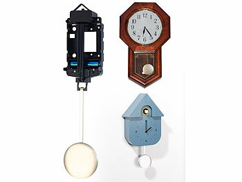 Quarz-Uhrwerk mit 3 Zeiger-Sets in 3 Größen und Pendel-Modul