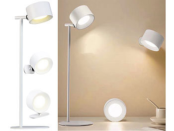 Lamp: Lunartec 3in1-Akku-LED-Leuchte, 30 Std. Leuchtdauer, 243 lm, Aluminium, weiß