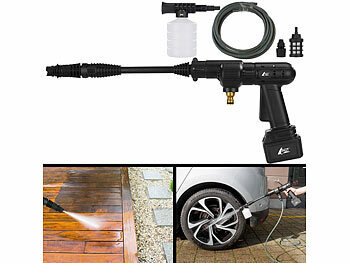Mobiler Spritzpistole Hydroshot Battery Wasser Kärcher Home Hochdruck Auto Garten reinigen: AGT Mobiler Akku-Druckreiniger mit Schaumdüse, 30bar, 33W, 1.500mAh, 22V