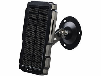VisorTech Akku-Solarpanel für Wild- und Outdoor-Kameras, 6 & 12 Volt, 5.000 mAh