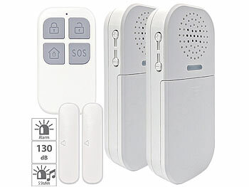 Fenster Alarm: VisorTech Mini-Alarmanlage & Türklingel mit 2 Fenster-/Tür-Sensoren, 130 dB