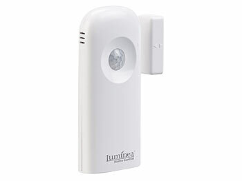 Luminea Home Control 10er-Set 2in1-WLAN-Tür-/Fenstersensoren und PIR-Sensoren, mit App
