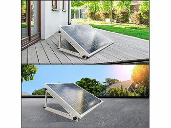 revolt 2er-Set Verstellbare Aluminium-Solarpanel-Halterung, 48" / 118 cm