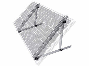 revolt Verstellbare Aluminium-Solarpanel-Halterung, 48" / 118 cm, bis 150 kg