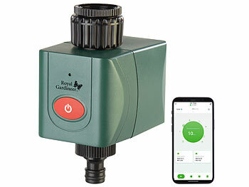 Royal Gardineer WLAN-Bewässerungscomputer mit Ventil, Wetterdatenabgleich per App