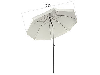 Royal Gardineer 2-teiliger Sonnenschirm mit Sonnenschutz UV 50+, Ø 200 cm