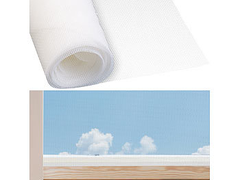 Fliegenschutz: infactory Insektenschutzgitter aus UV-beständigem Fiberglas, 100 x 250 cm, weiß