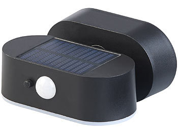 Luminea Kabelloser Solar-LED-Außenstrahler, PIR-Bewegungsmelder, 200 lm, IP44