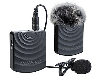 auvisio Zwei Digital-Funkmikrofon & -Empfänger-Sets, Klinke, 2,4 GHz, 25 m