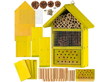 Royal Gardineer 2er-Set Insektenhotel-Bausätze, Nisthilfe und Schutz, extra-tief