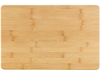 Rosenstein & Söhne Bambus-Schneidebrett mit Saftrille, 38 x 25 cm, antibakteriell