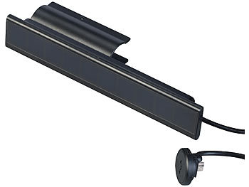 Lescars Kabellose Solar-Funk-Rückfahrkamera mit 5" (12,5 cm)  Monitor, 2,4 GHz
